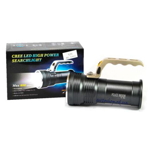 Ліхтарик 12V T801-2 XPE zoom 2ак 18650 з ручкою