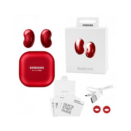 Беспроводная bluetooth гарнитура, наушники Samsung Galaxy Buds Live, красный