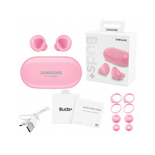 Беспроводная bluetooth гарнитура, наушники Samsung Galaxy Buds+ с кейсом, розовый