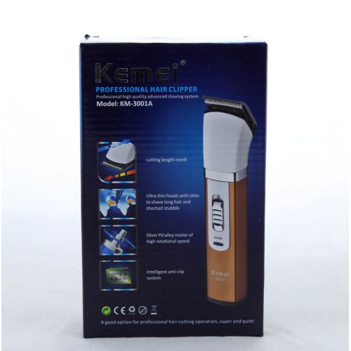 Kemei KM3001A Машинка для стрижки волосся та бороди / Тример для бороди / Бездротова машинка для стрижки