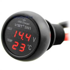 Автомобильный термометр вольтметр VST 706 / подходит для 12/24в