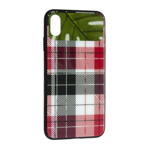 Накладка Glass Case Burberry Mirror Apple iPhone Xs Max, Red