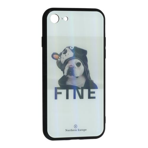 Накладка Glass Case Fine Dog Apple iPhone 6 / 6s, White