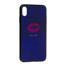 Накладка Glass Case Sweet Kiss Apple iPhone Xr, Black