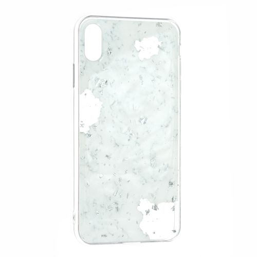 Накладка Glue Case Мармур Метал Apple iPhone Xs Max, White