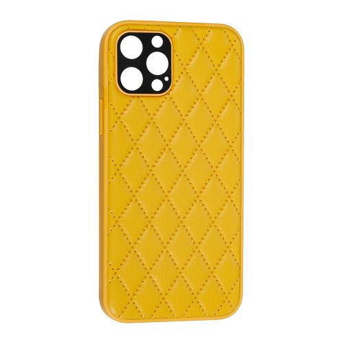 Накладка Кожа Люкс 2021 Apple iPhone 12 Pro, Yellow