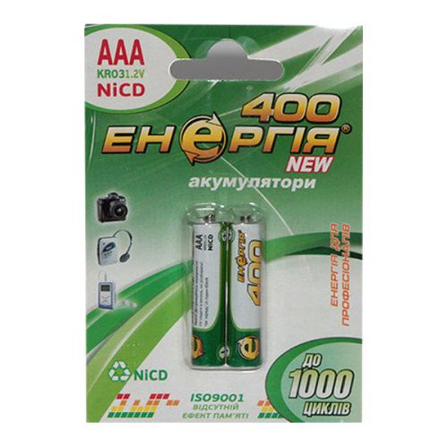 Аккумуляторы Энергия AAA HR03 Ni-Cd 400mAh 1.2V