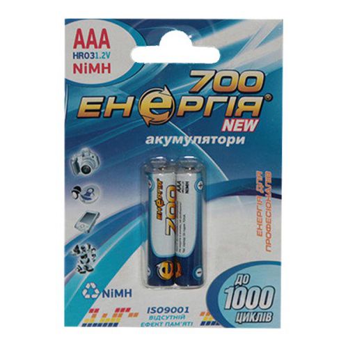 Аккумуляторы Энергия AAA HR03 Ni-MH 700mAh 1.2V