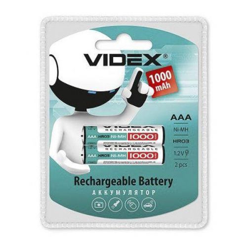 Акумулятори Videx - Rechargeable Battery AAA HR03 Ni-MH 1000mAh 1.2V