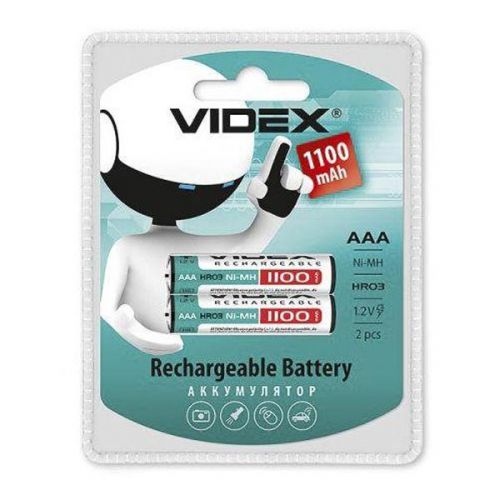 Аккумуляторы Videx - Rechargeable Battery AAA HR03 Ni-MH 1100mAh 1.2V