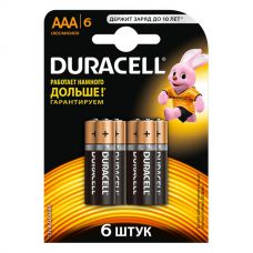Батарейки Duracell - Basic ААА LR03 1.5V 6шт.