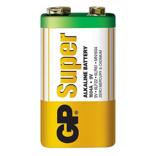 Батарейки GP - Super Alkaline 6LR61 / 6LF22 Крона 9V 10шт.