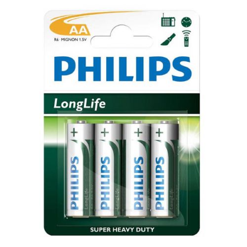 Батарейки пальчиковые Philips - Longlife АА R6 1.5V