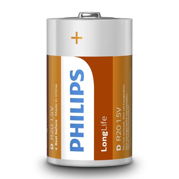  Philips - Longlife D R2O 1.5V оптом — Купить батарейки .