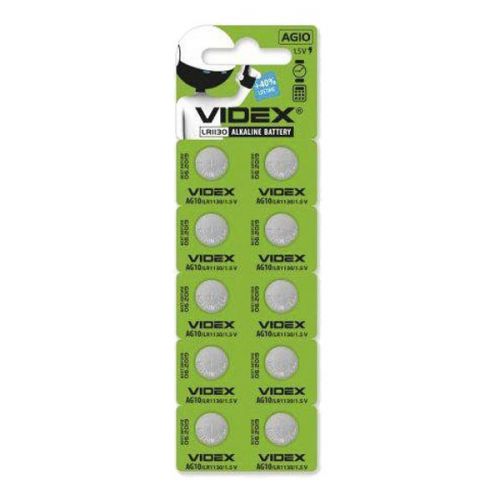 Батарейки Videx - Alkaline Battery AG10 LR1130 1.5V