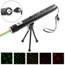 Ліхтар-лазер зелений + червоний HJ-308, 4 режими, 1x18650, ЗУ 220V, ключ блокування, ремінець на руку, штатив, комплект