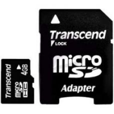 Карта памяти TRANSCEND MicroSDHC 4 GB CLASS 4 (+ SD АДАПТЕР)