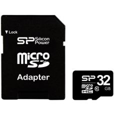 Карта памяти 32GB Silicon Power micro SDHC class 10 с адаптером SD