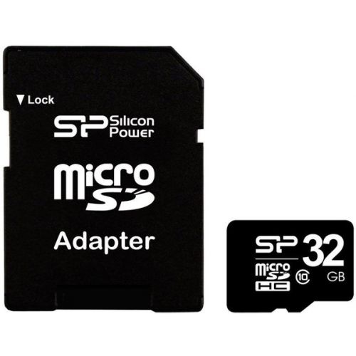 Карта пам'яті 32GB Silicon Power micro SDHC class 10 із адаптером SD