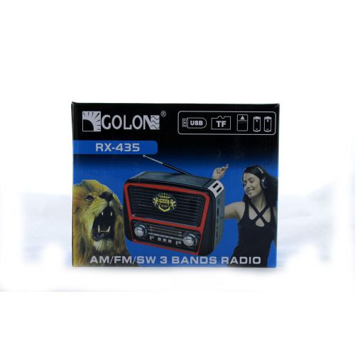Радіоприймач GOLON RX 435 AM/FM/SW плеєр usb/sd/card/вбудований ліхтарик