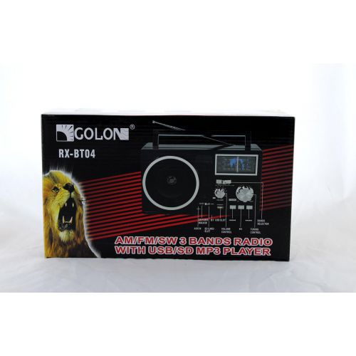 Радиоприемник Golon RX BT04 портативная колонка bluetooth / USB /SD / MP3/ FM