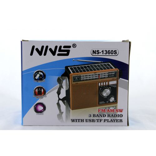Радіоприймач із сонячною панеллю NNS NS-1360S