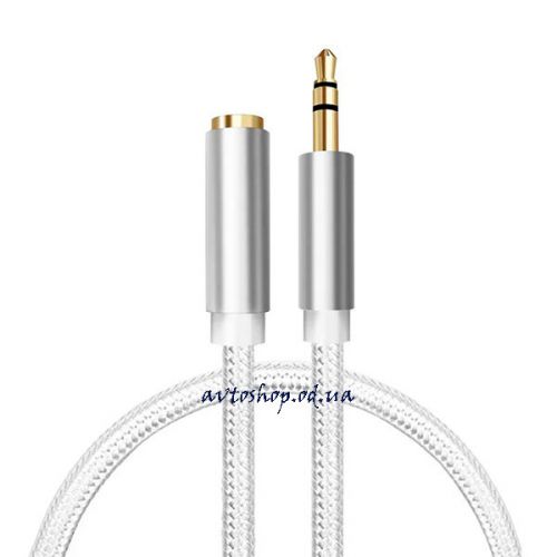 Аудио кабель AUX папа - мама 1м