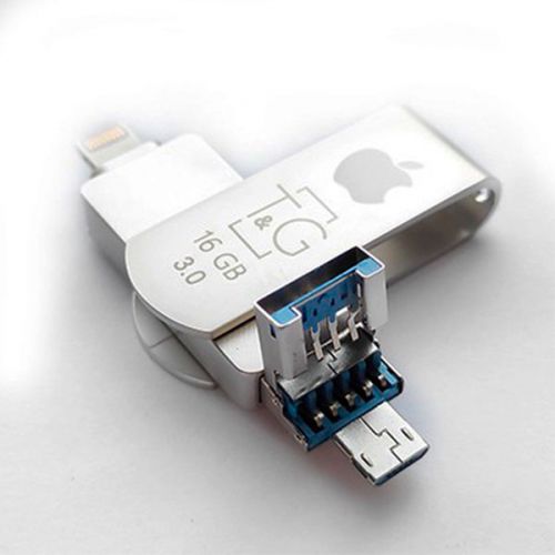 USB-накопитель 3.0, Lightning + microUSB 16gb