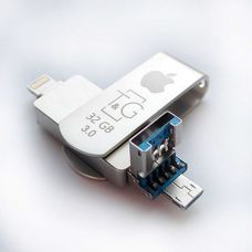 USB-накопитель 3.0, Lightning + microUSB 32gb