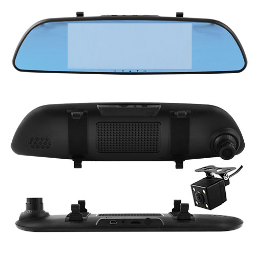 Автомобильный видеорегистратор-зеркало 701 с двумя камерами, 7'', 1080P Full HD