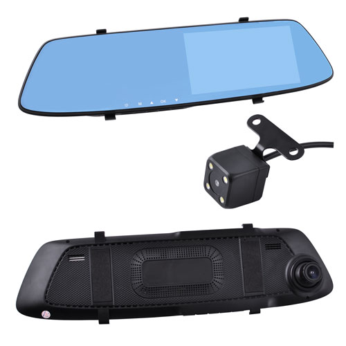 Автомобільний відеореєстратор-дзеркало L-1001C+ виносна камера, 5'', 1080P Full HD