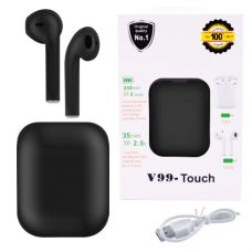 Бездротові bluetooth-навушники V99-Touch з кейсом, black