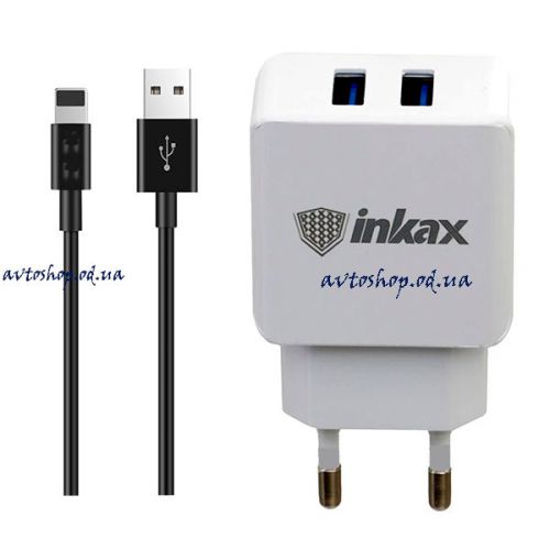 Адаптер Inkax CD-01 с кабелем для Iphone 2.1mAh